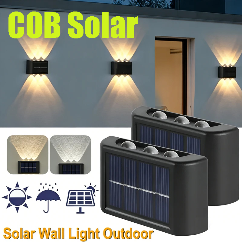 Solar Garden Light - Солнечный настенный светильник COB, уличный, водонепроницаемый,