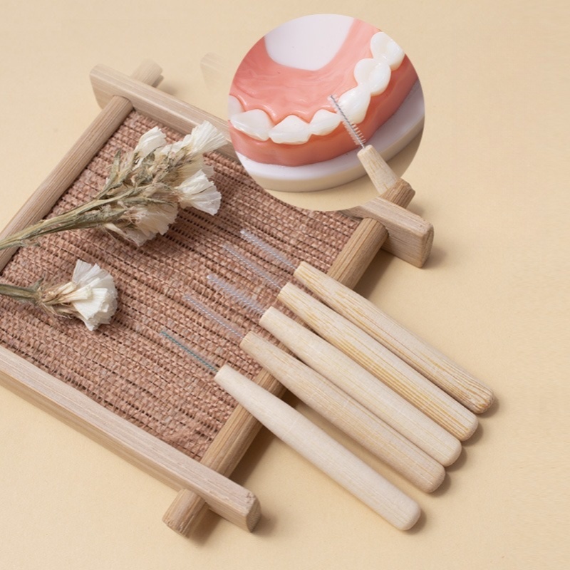 Bamboo Toothbrush - 2 шт. бамбуковая чистка межзубных зубов,
