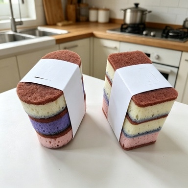 Eco Sponge - Утолщенная двусторонняя кухонная губка | Губка