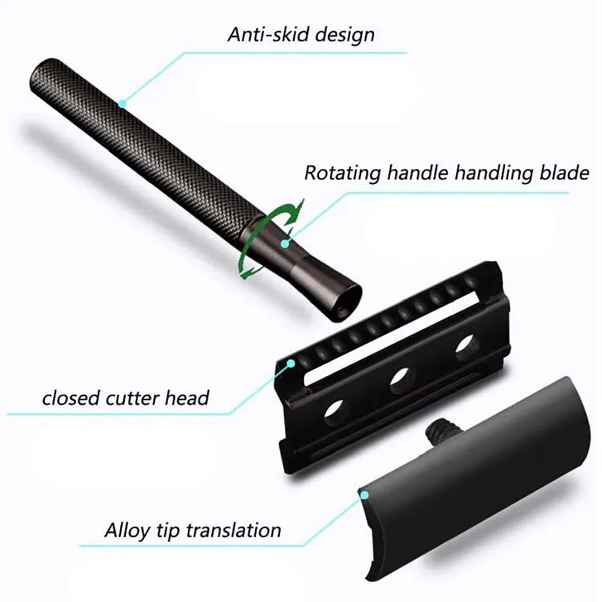 Черная безопасная бритва с утя – обзор и цена Safety Razor Handle