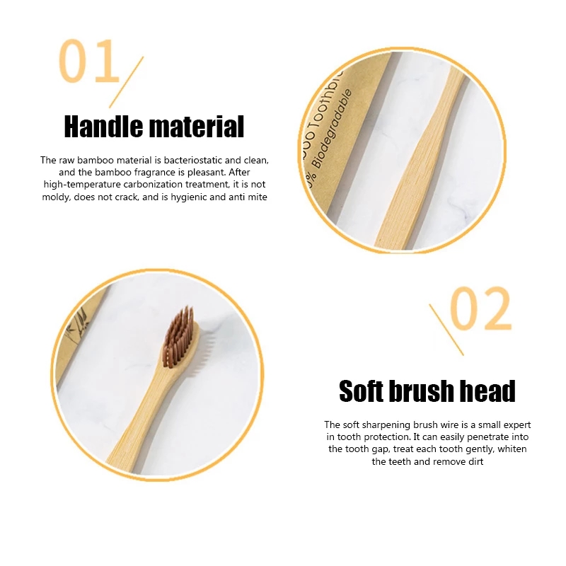 100 шт., бамбуковые зубные щёт – обзор и цена Bamboo Toothbrush